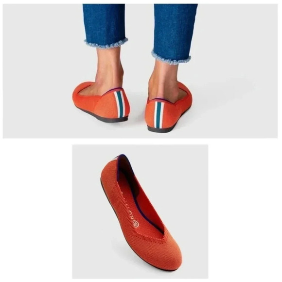 RARE Rothy's Persimmon Round Toe The Flat - Picture 1 of 11